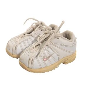 Vtg Y2K Nike Baby Girl Sneaker Athletic Shoes White 313033-161 Sz 5C - Needs TLC